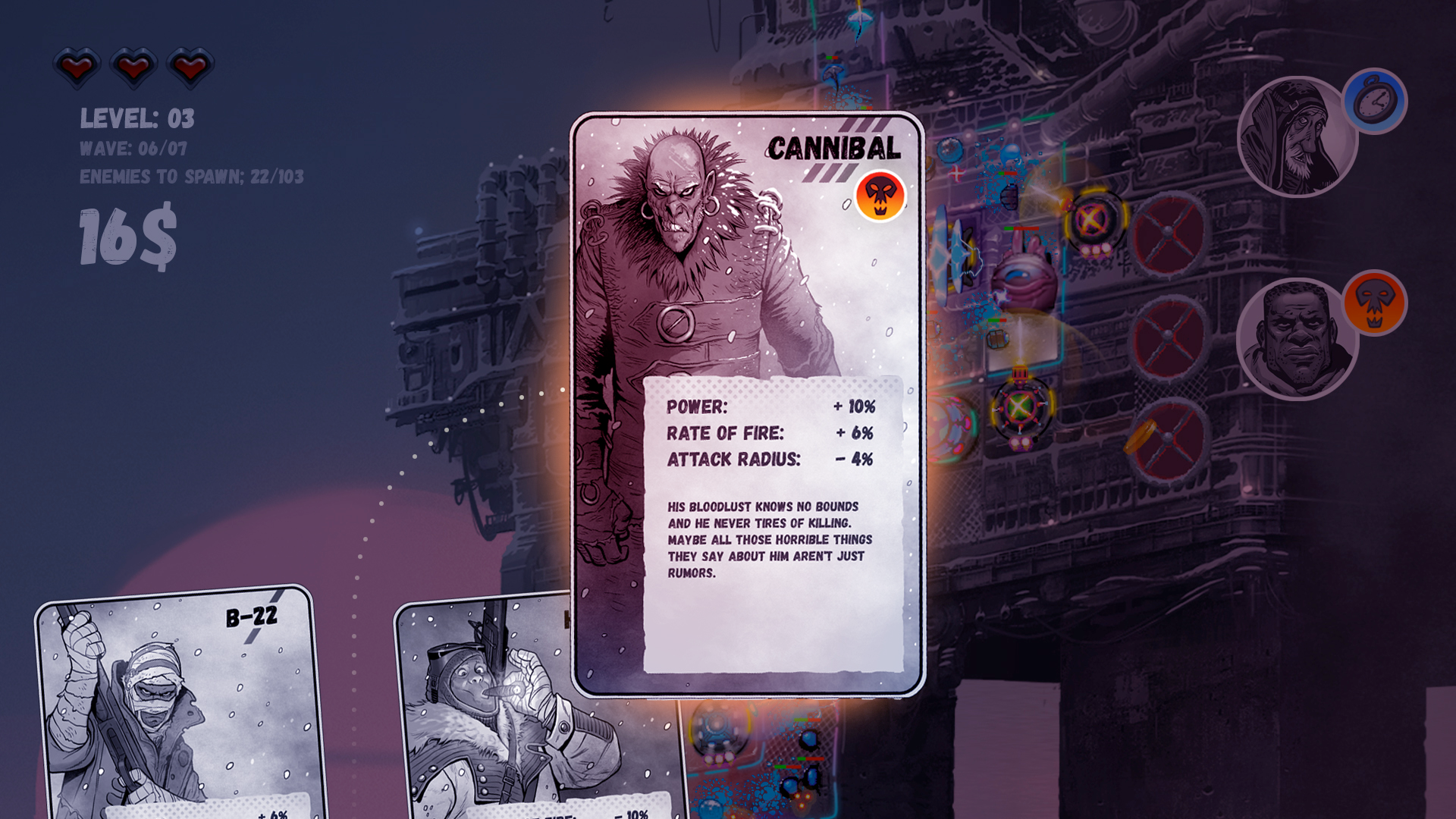 Tower Petroleum character card close-up